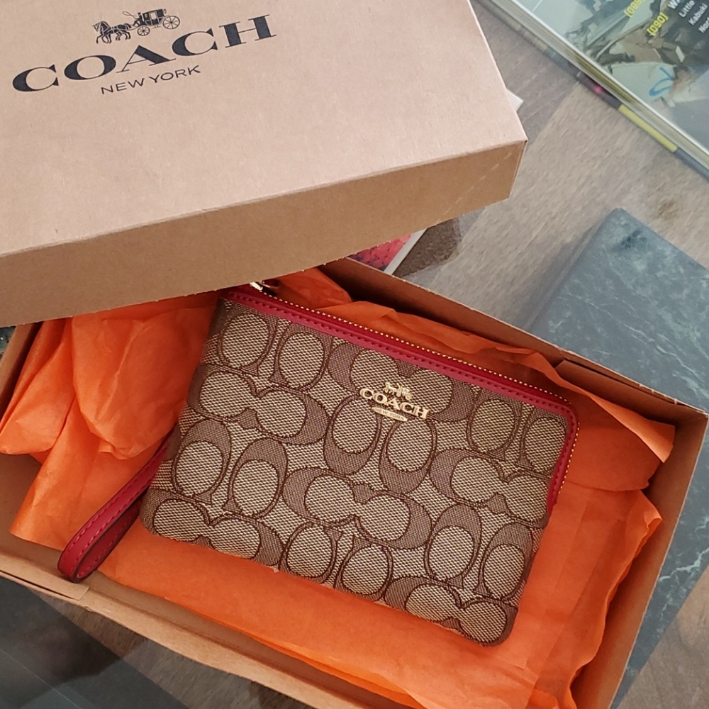 Coach Corner Wristlet